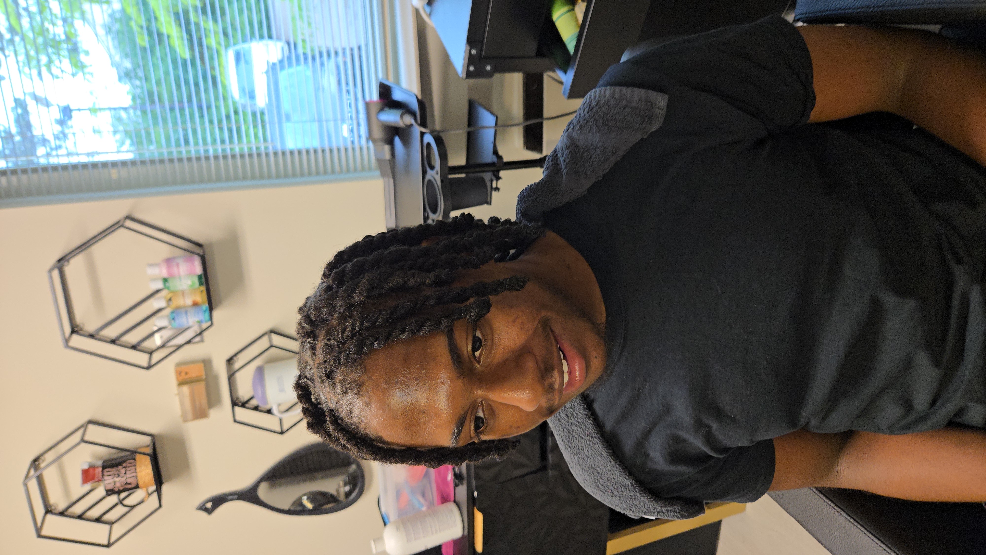 Protective style with soft curls