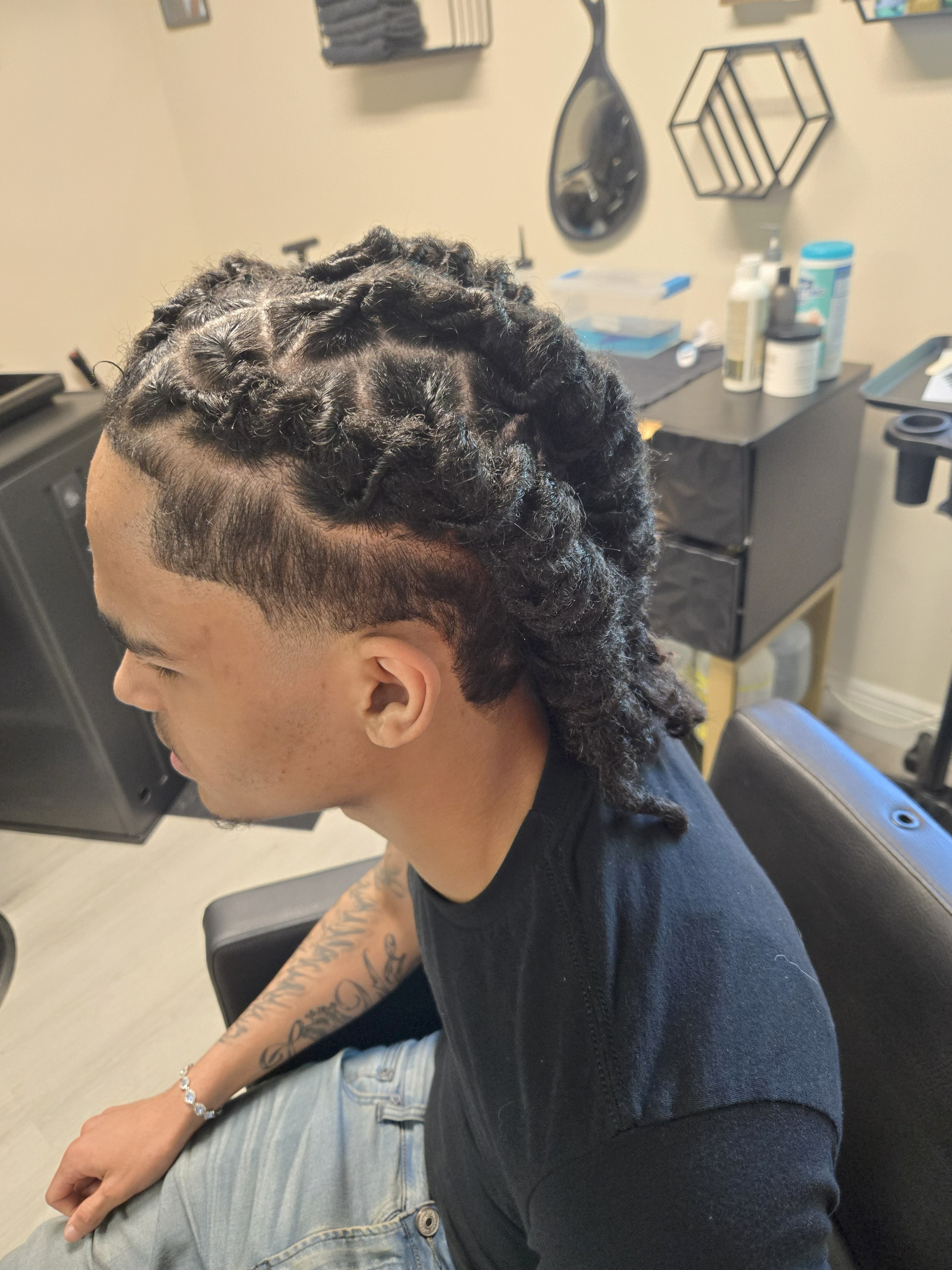 Natural coils styled and moisturized